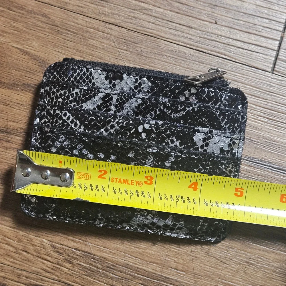 Patricia Nash Cassis‎ Snakeskin Leather Card Case Wallet Animal Print Mob Wife